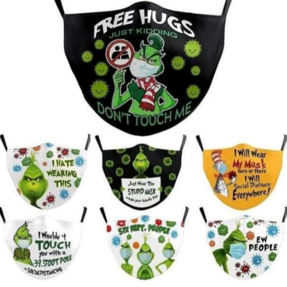 Set of 5 grinch mask get one of each pictured - Picture 1 of 1